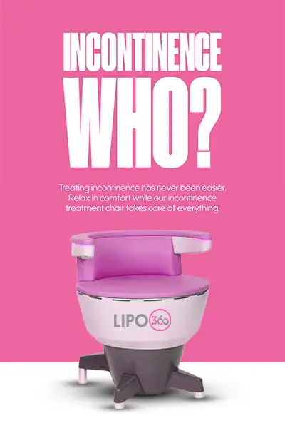 LIPO360 EMS Chair Can Help with Urinary Incontinence 2 Image of a urinary incontinence treatment seat Buckingham